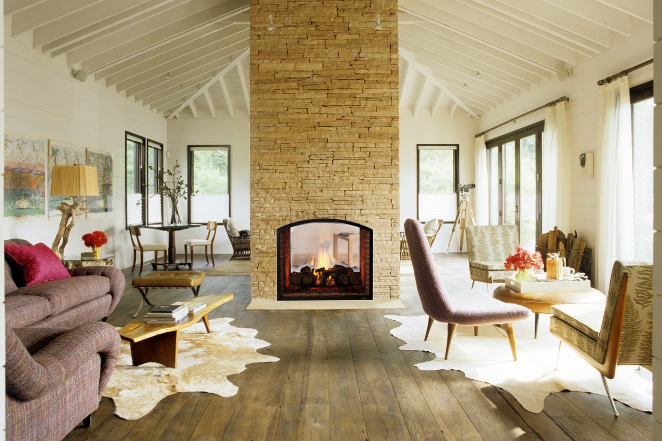 Installed fireplace